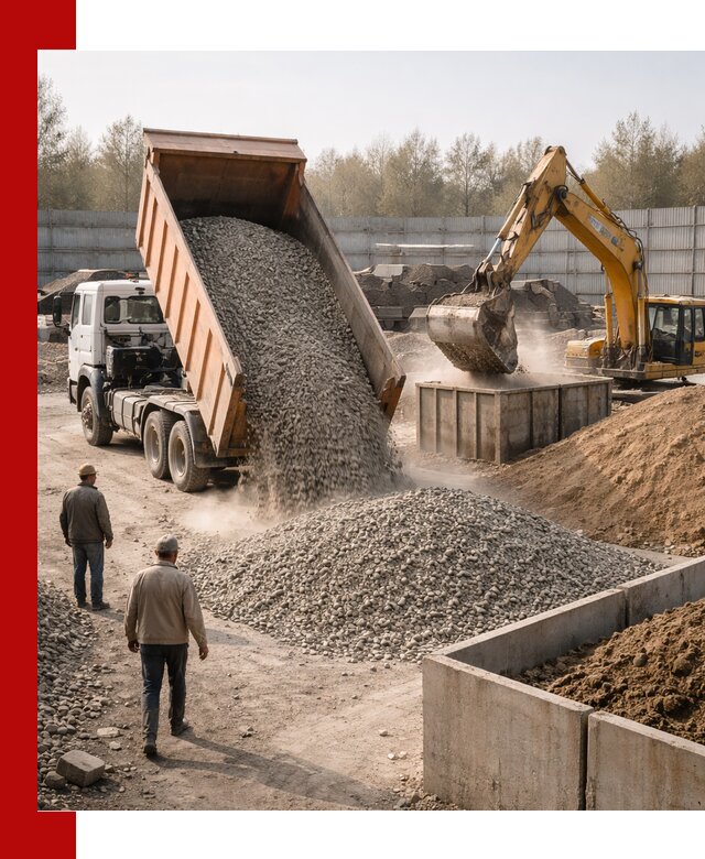 Доставка нерудных материалов с погрузкой и разгрузкой в Кушве