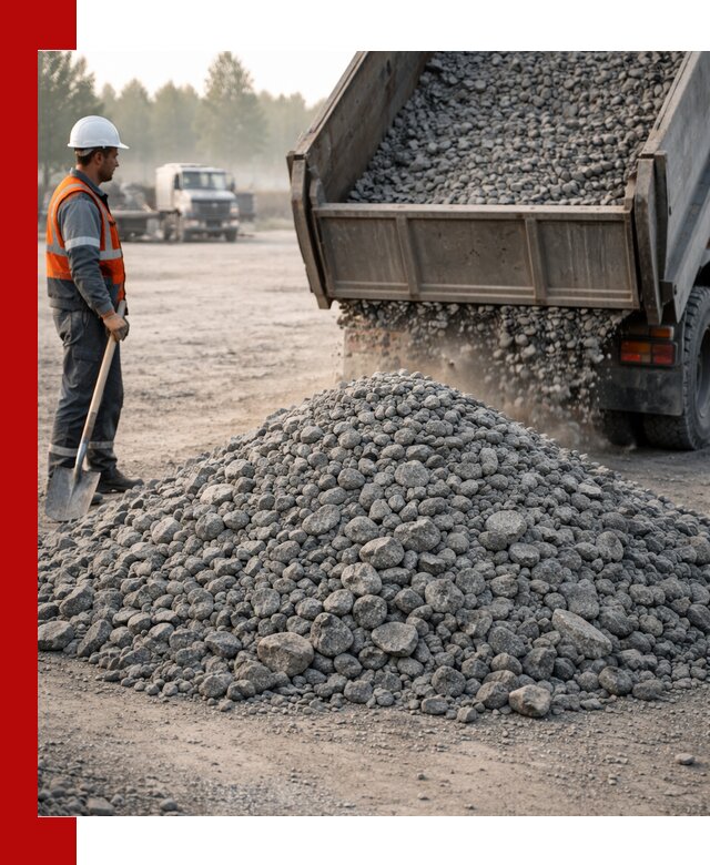 Гранитный щебень фракции 100–201 для строительства в Кушве