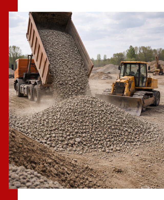 Доставка гравийного щебня фракции 40-70 в Кушве