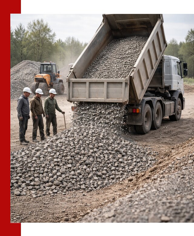 Доставка гравийного щебня фракции 70-120 в Кушве