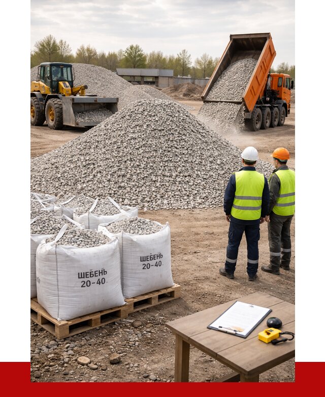 Известняковый щебень 20-40 в Кушве от 2156 р. ПРОНЕРУДКшв