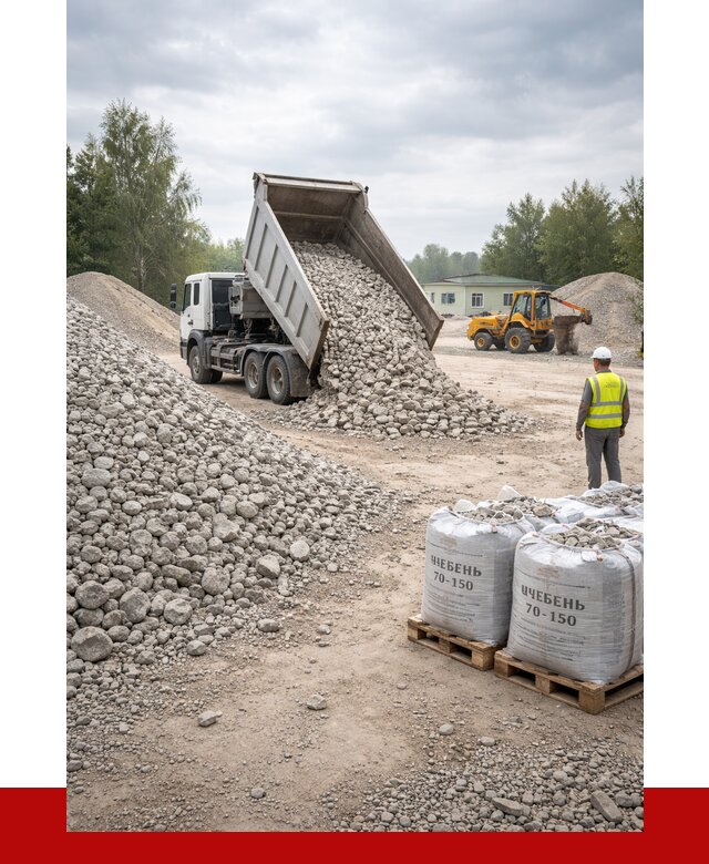 Известняковый щебень фракция 70-150 в Кушве от 1283 р. | ПРОНЕРУДКшв