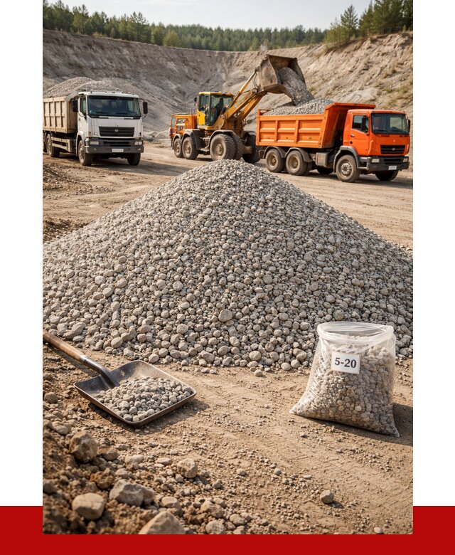 Доломитовый щебень фр. 5-20 в Кушве от 4311 р. | ПРОНЕРУДКшв