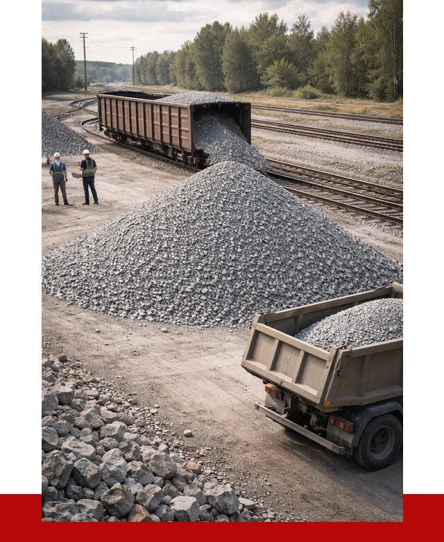 Железнодорожный щебень 20-60 в Кушве от 1745 р. | ПРОНЕРУДКшв