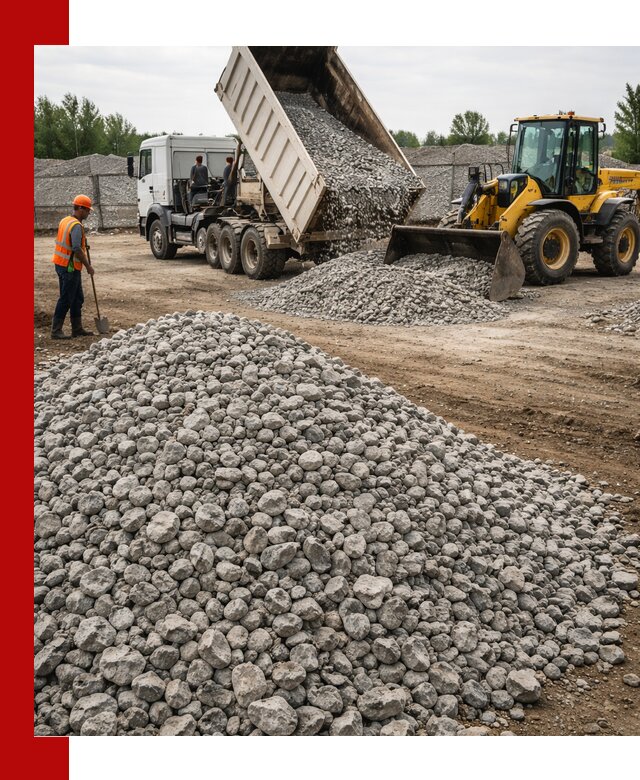 Доставка бетонного щебня фракции 40-70 в Кушве