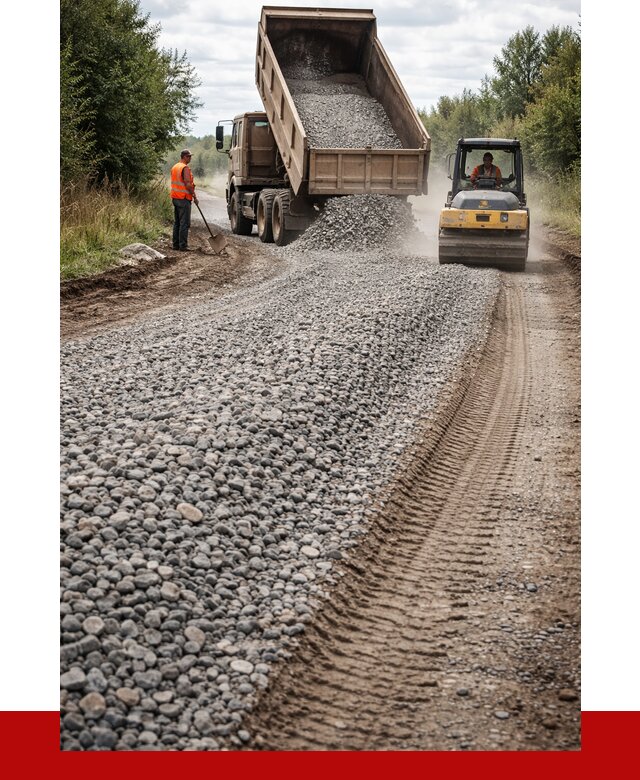 Щебень для отсыпки дороги в Кушве от 2772 р. ПРОНЕРУДКшв