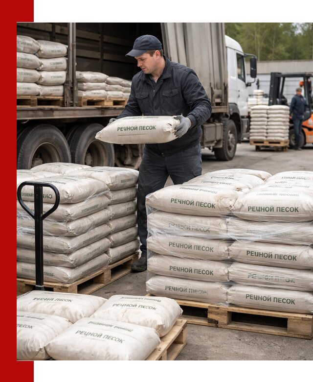 Речной песок в мешках с доставкой в Кушве