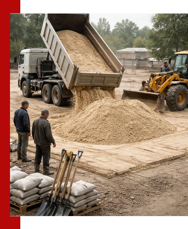 Доставка мытого песка в Кушве с самосвалами по выгодной цене
