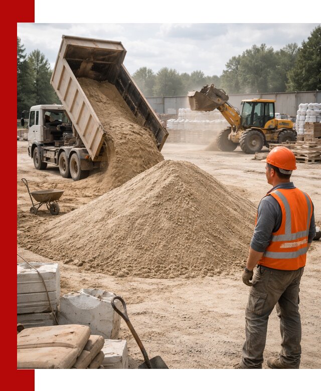 Доставка строительного песка с самосвалом в Кушве