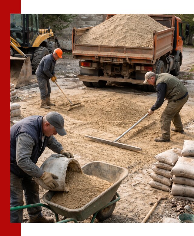 Поставка песка для стяжки в Кушве с быстрой доставкой