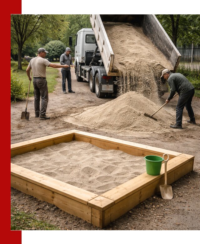 Песок для песочницы с доставкой в Кушве недорого и чистый