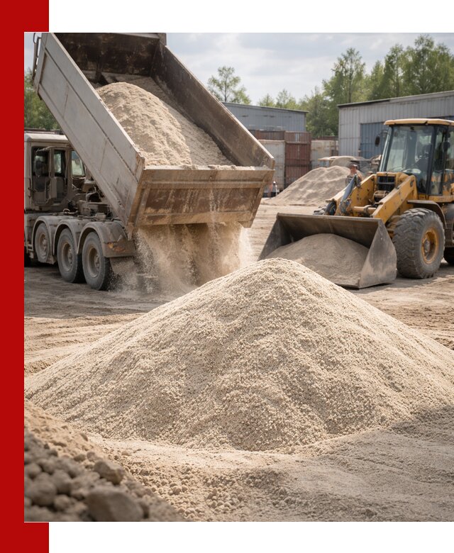 Кварцевый песок с доставкой в Кушве для строительных работ