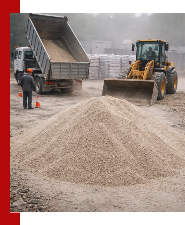 Кварцевый песок фракция 0–8 для стройработ в Кушве