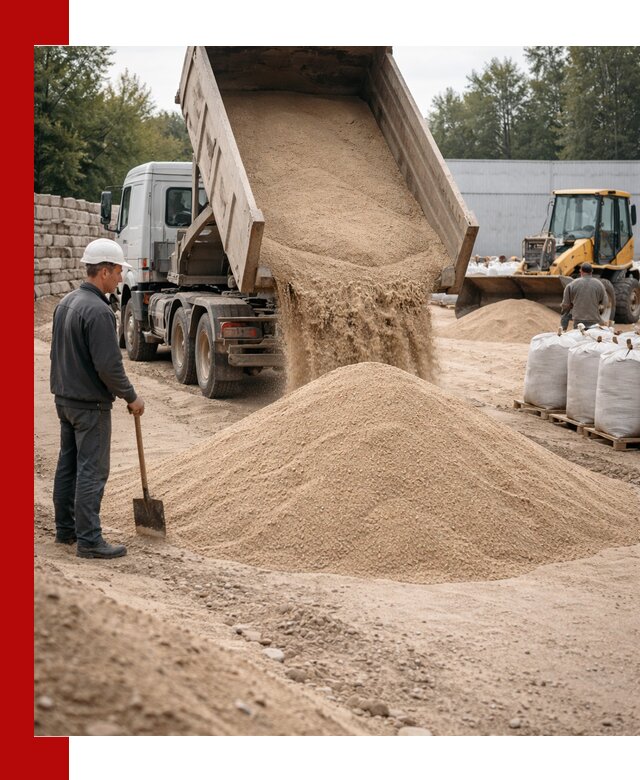 Кварцевый песок фракция 0–3 мм с доставкой в Кушве