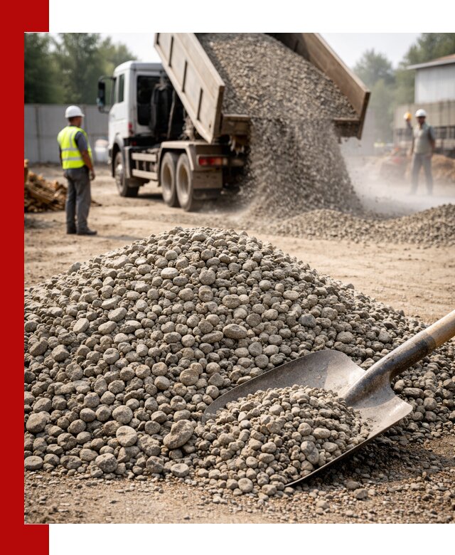 Доставка гравия фракции 20-40 в Кушве с самосвалами