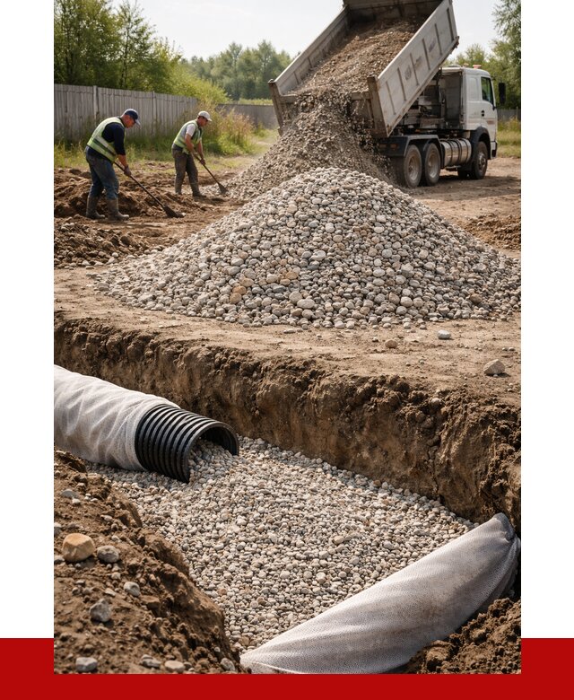 Гравий для дренажа в Кушве от 2258 р., доставка ПРОНЕРУДКшв