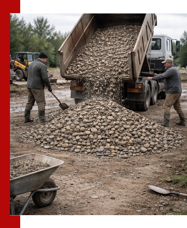 Доставка гальки речной оптом и в розницу в Кушве