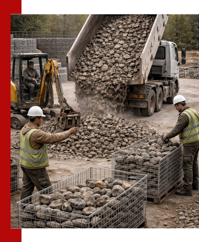 Камень для габионов фракция 100–201 в Кушве