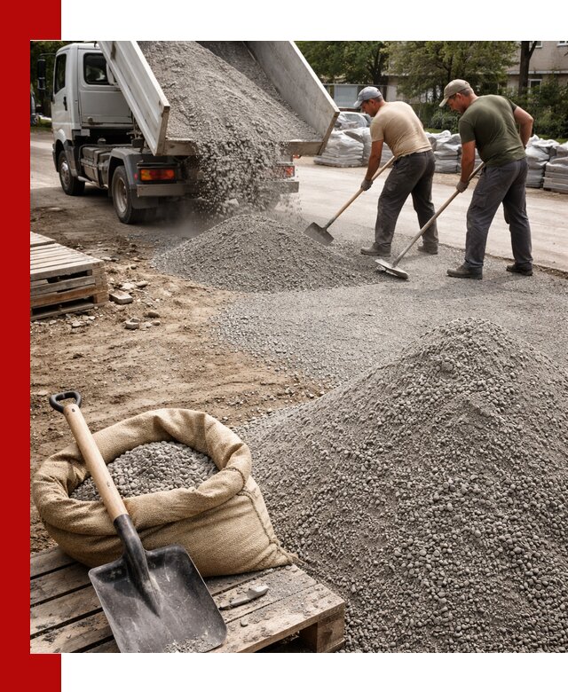 Отсев для тротуарной плитки в Кушве — доставка и укладка