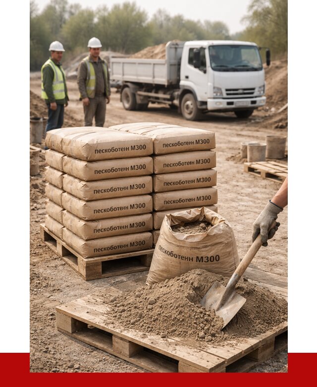 Пескобетон М300 в Кушве с доставкой от 4773 р. за куб | ПРОНЕРУДКшв