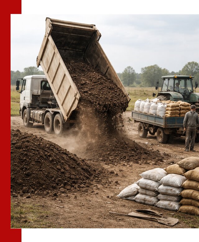 Доставка грунта и удобрений оптом в Кушве для сельхоз и строительства