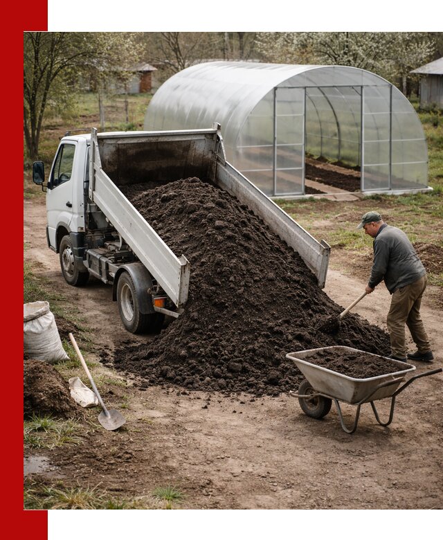 Чернозем для теплицы с доставкой в Кушве