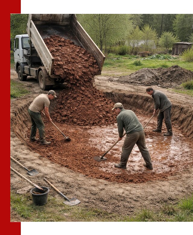 Купить качественную глину для пруда в Кушве