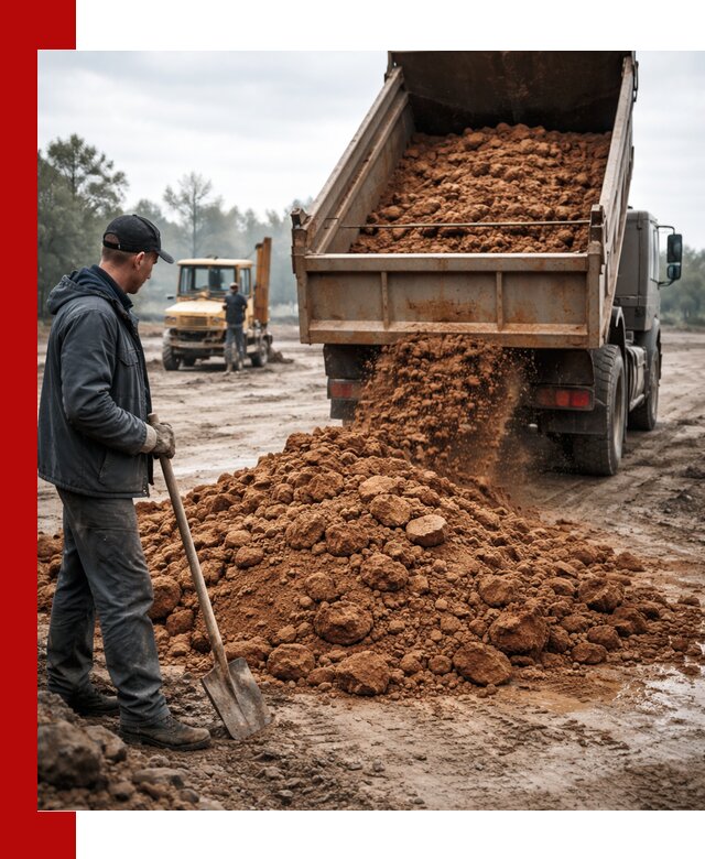 Глина для засыпки в Кушве с доставкой самосвалами