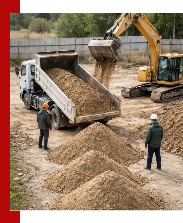 Доставка супеси вагонными и автопартиями в Кушве