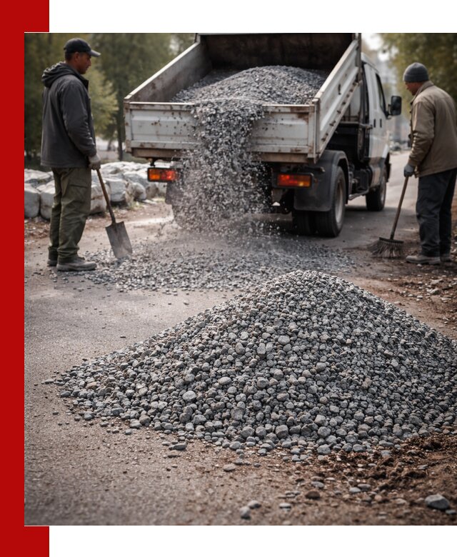 Гранитная крошка для посыпки дорог и тротуаров в Кушве