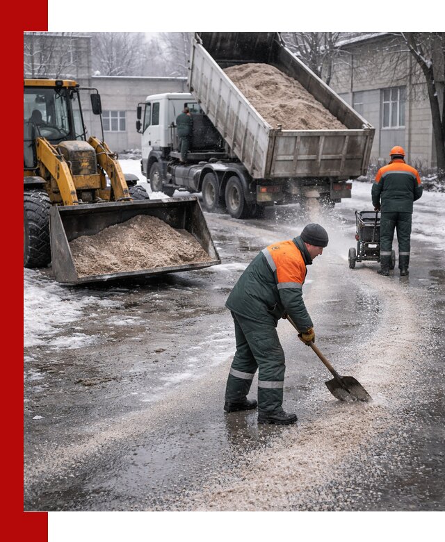 Реагент против гололеда с доставкой и нанесением в Кушве