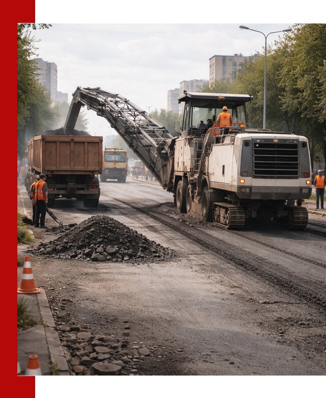 Фрезерованный асфальт в Кушве — удаление и вывоз старого покрытия