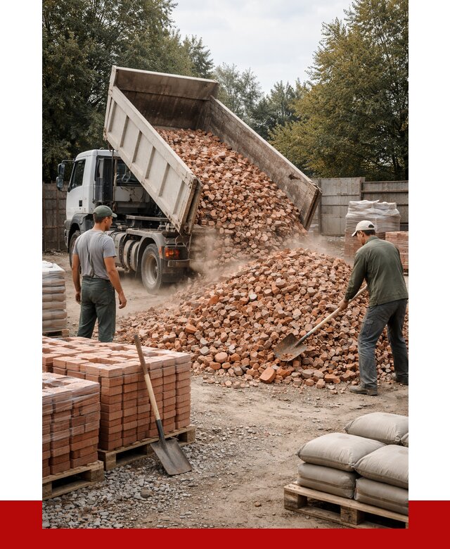 Бой кирпича в Кушве с доставкой от 4311 руб/куб | ПРОНЕРУДКшв