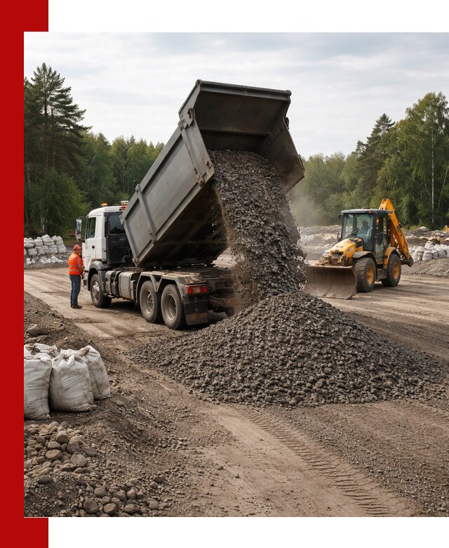 Доставка дробленого асфальта в Кушве для дорожных работ