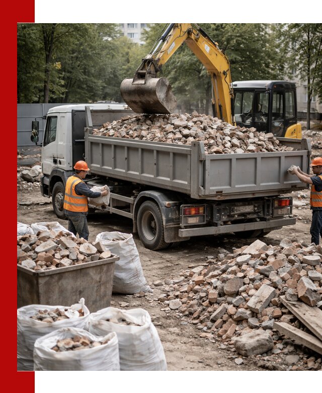 Вывоз строительного мусора в Кушве с самосвалами и контейнерами