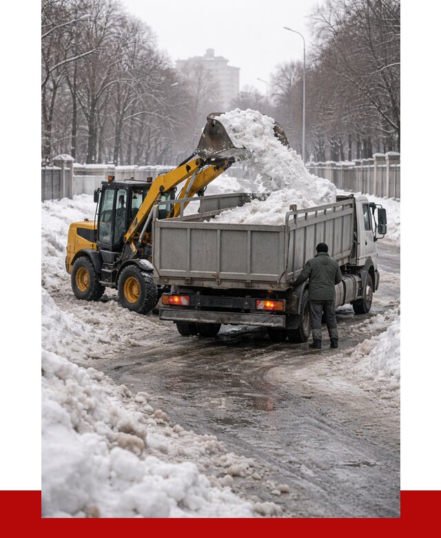 Вывоз снега с погрузкой в Кушве от 3593 р. ПРОНЕРУДКшв