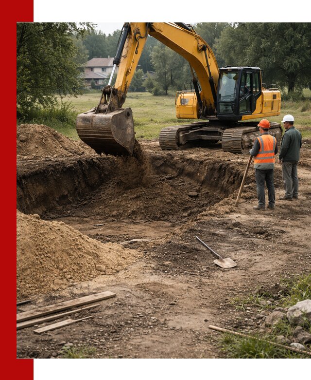 Рытье котлована под фундамент в Кушве (быстро и недорого)